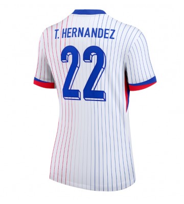 Francia Theo Hernandez #22 Segunda Equipación Mujer Eurocopa 2024 Manga Corta